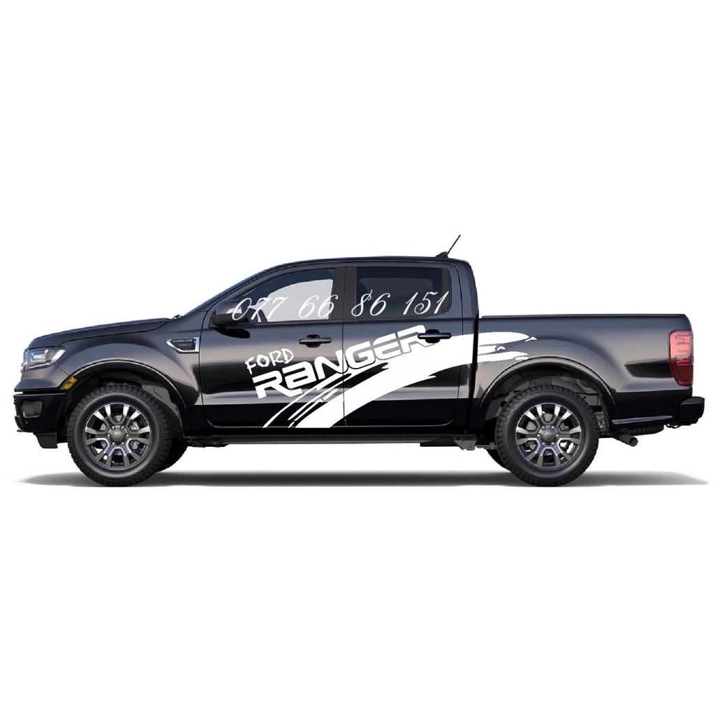 Tem Dán Sườn Xe Ranger Cho xe Màu Đen. Tem Dán Sườn Xe Ford Ranger Cho xe màu đen