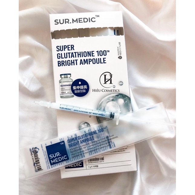 Tinh Chất Truyền Trắng Tế Bào Gốc SUR.MEDIC Super Glutathione 100 Bright Ampoule