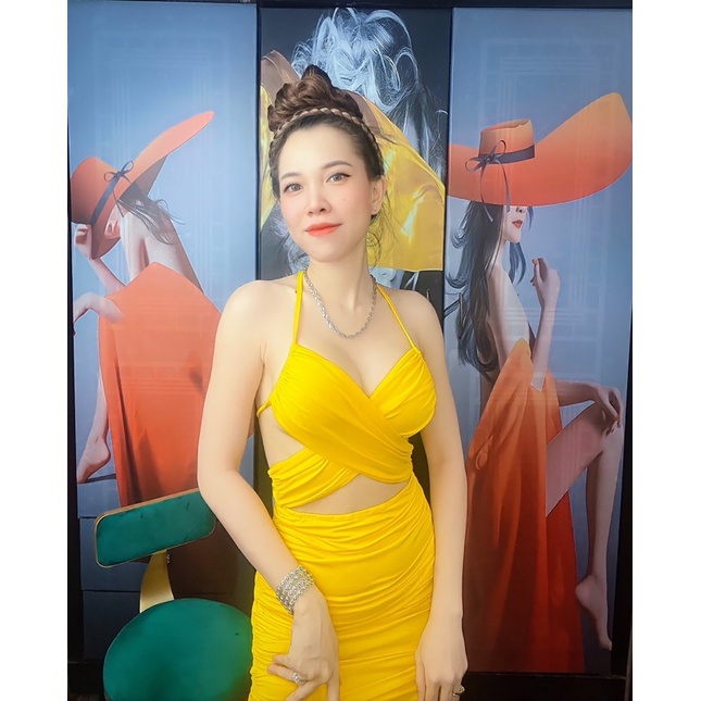 Đầm body thun co giãn, màu vàng tôn da, đẹp xuất sắc luôn ạ😍3.65