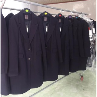 Áo khoác dạ đen dáng dài Bigsize K84