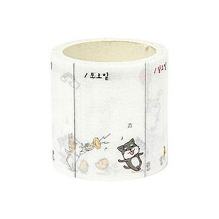 Băng Dán Lên Lịch Hàng Tuần ARTBOX Hàn Quốc Họa Tiết Shiba &amp; Ski Khổ Rộng 40mm