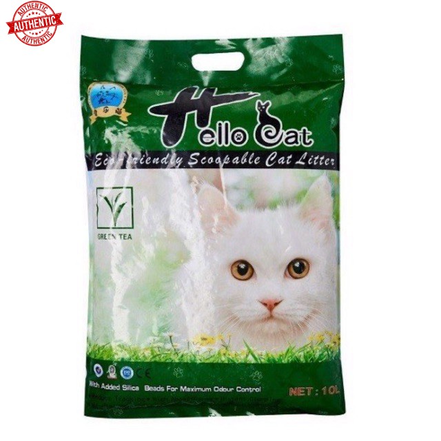 [Mã giảm giá] [10l] Cát vệ sinh cho mèo HELLO CAT - Chất lượng số 1 Shopee (Không bụi) Siêu vón & Khử mùi tốt 👌