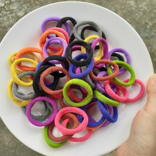 Túi 48 dây cột tóc màu cỡ nhỏ (đường kính 3.5cm)