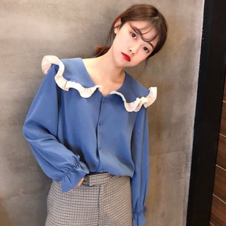 Áo sơ mi nữ cổ bèo