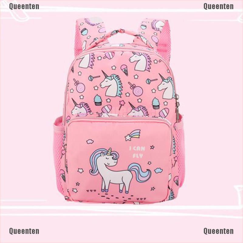 ★Queen★Kindergarten Unicorn Little Girls Kids School Bags Book Backpacks 2-5Years Old