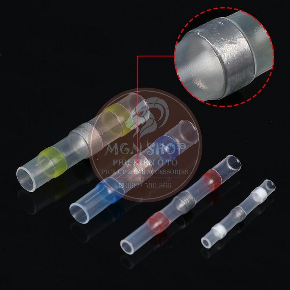 [Ống gen co nhiệt kèm vòng thiếc kết nối] [Cách điện] [Chống nước] [Chống nhiệt] [4 màu] tiện dụng