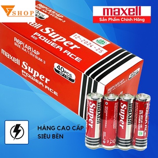 1 vỉ pin AA Maxell chất liệu Cacbon 1.5V chính hãng