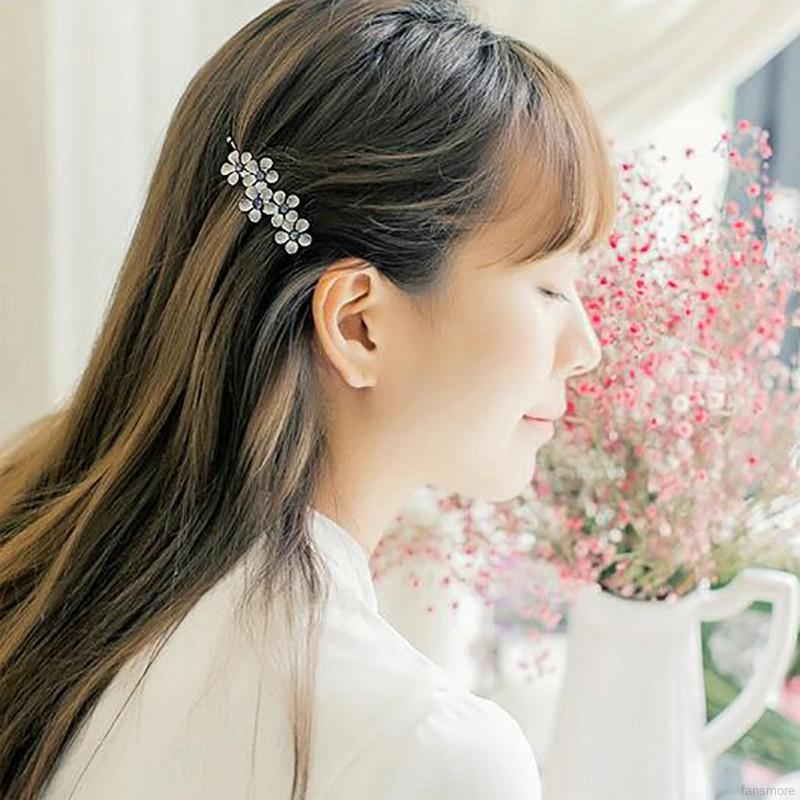 Trâm cài tóc hình hoa đính đá thời trang cho nữ