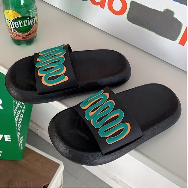 Dép Ulzzang - Dép Quai Ngang Bánh Mì chuẩn hàng quảng châu hình sợi dây uốn Nam Nữ