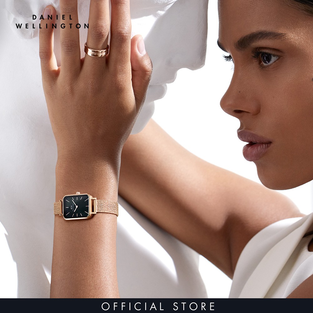 Đồng hồ Nữ Daniel Wellington dây lưới - Quadro Pressed Melrose 20x26mm DW00100432 | BigBuy360 - bigbuy360.vn