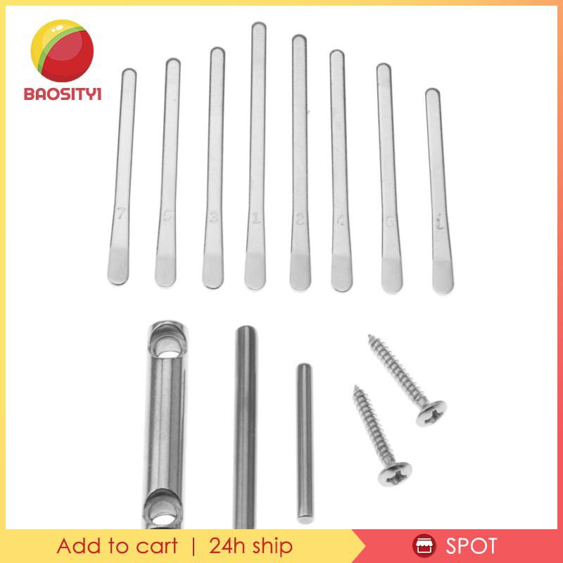 Set 8 phím đàn + ốc vít và thanh gắn mini cho đàn kalimba DIY