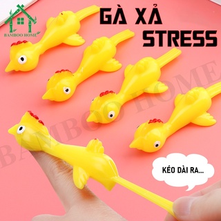 Gà bắn vui chơi BAMBOO HOME chất liệu TPR siêu đàn hồi, đồ chơi gà bay dính tường  vui nhộn giải trí xả stress
