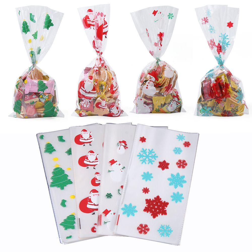Bộ 50 Túi Đựng Kẹo Hình Ông Già Noel / Người Tuyết Dùng Trang Trí Tiệc Cưới /
