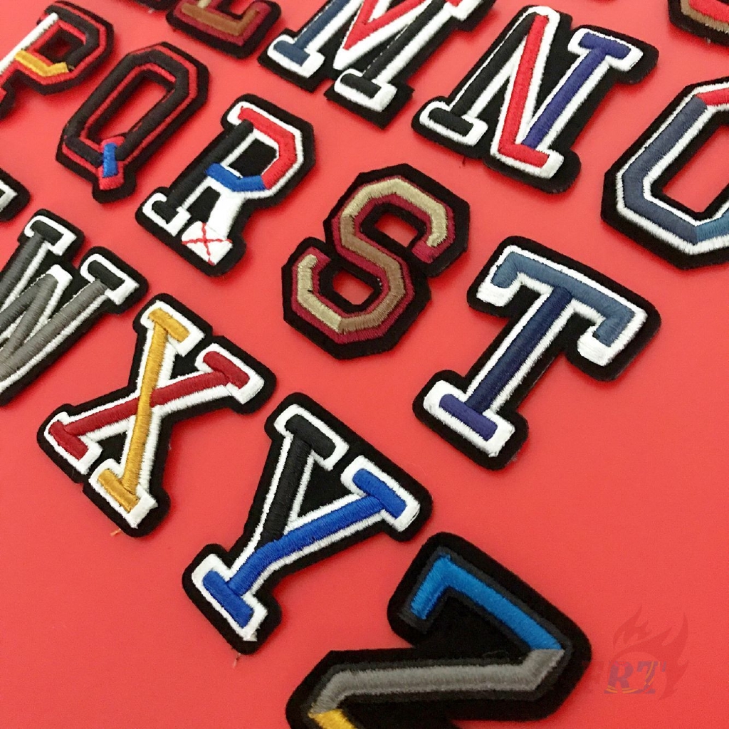 ☸ 3D Multicolor Letter Patch ☸ 1Pc Diy Sew On Patch Apparel Applique
