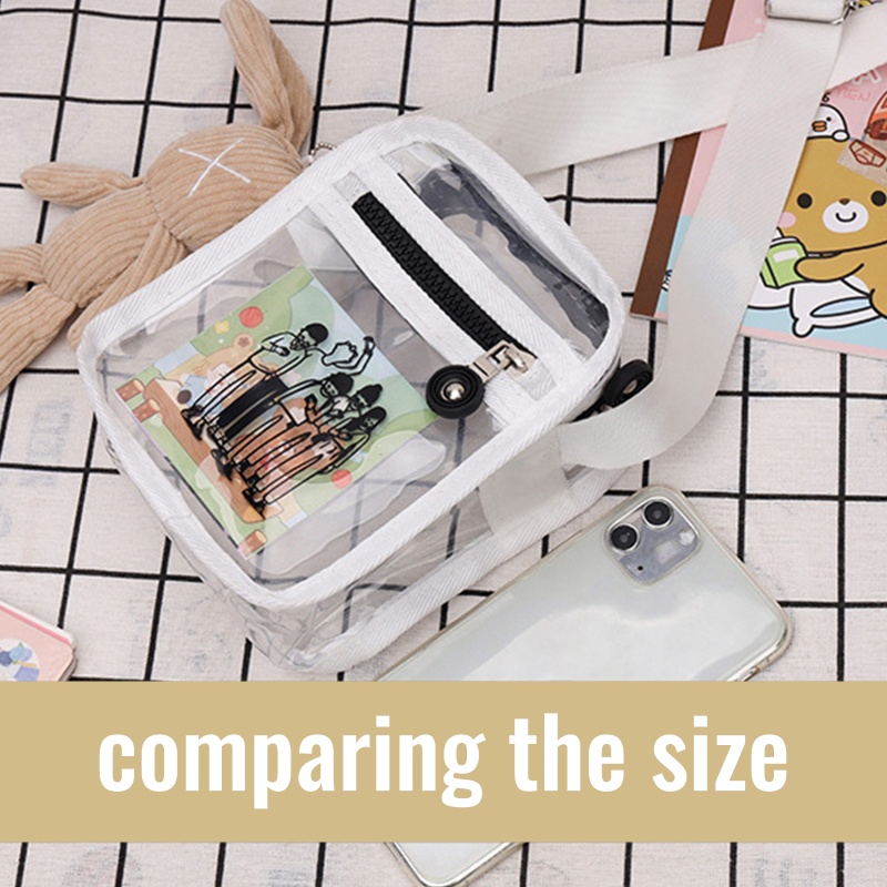 Túi Đeo Chéo Bằng Nhựa Trong Suốt Cỡ Nhỏ Chống Thấm Nước Thời Trang Cho Nữ