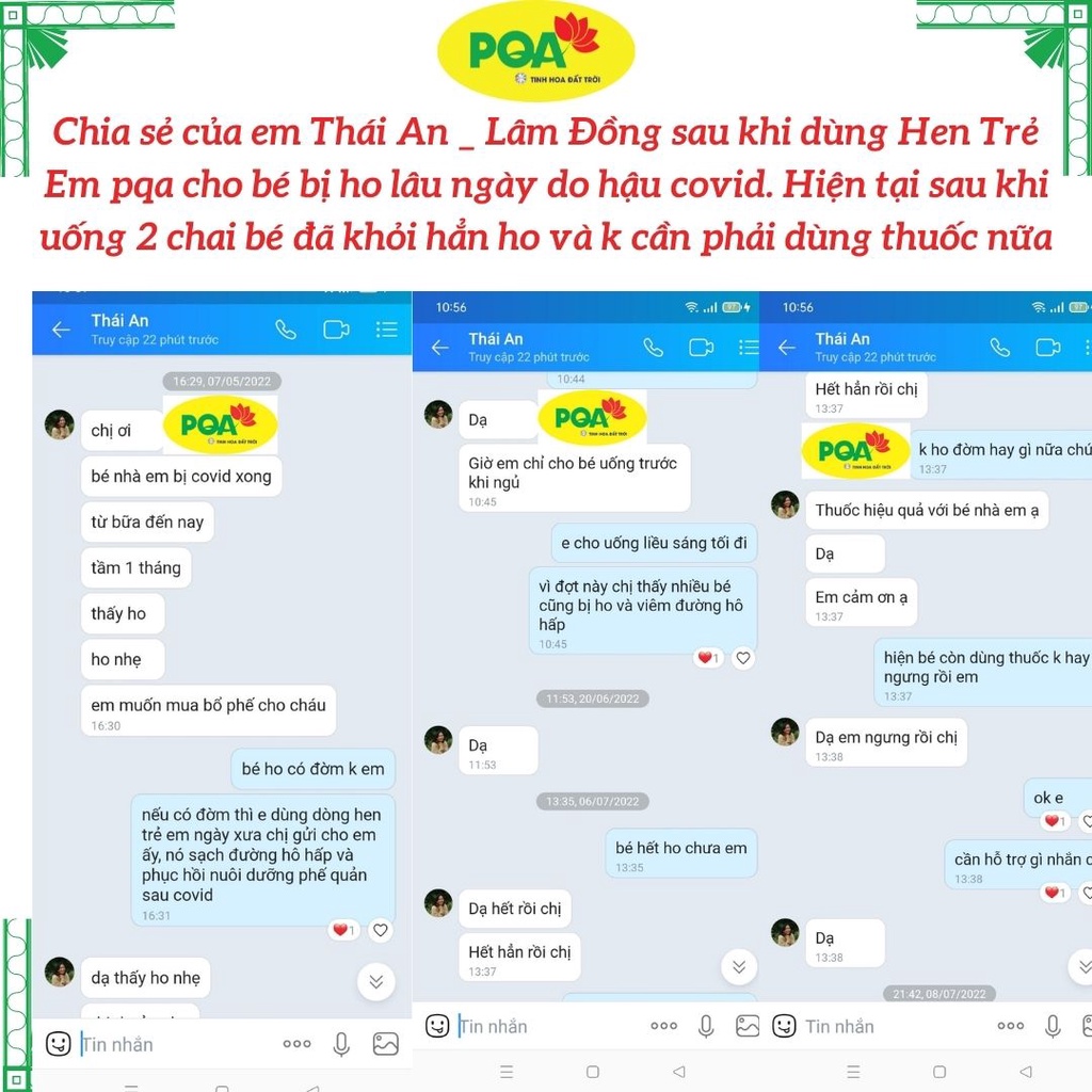 Siro Hen trẻ em PQA dùng trẻ em khó thở, thở khò khè, hen suyễn, hen phế quản, hen do dị ứng thời tiết. Hộp 250ml