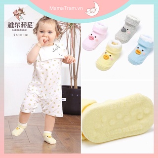 Tất/vớ hình thú mỏ vịt cao cổ chống trượt cho bé trai - bé gái từ sơ sinh đến 9 tháng