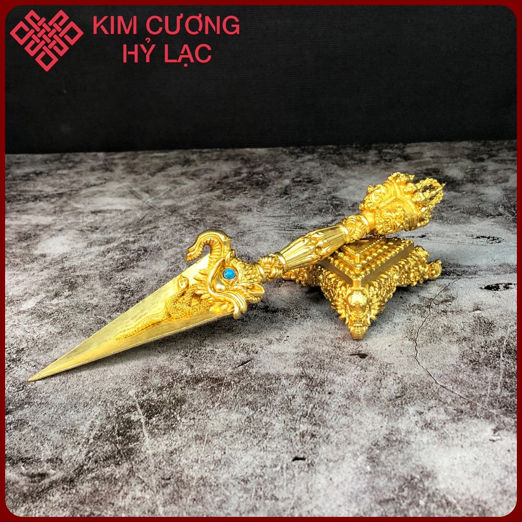 Pháp Khí Phubar Phổ Ba Mật Tông [Kim Cương Hỷ Lạc] Đồng 23Cm
