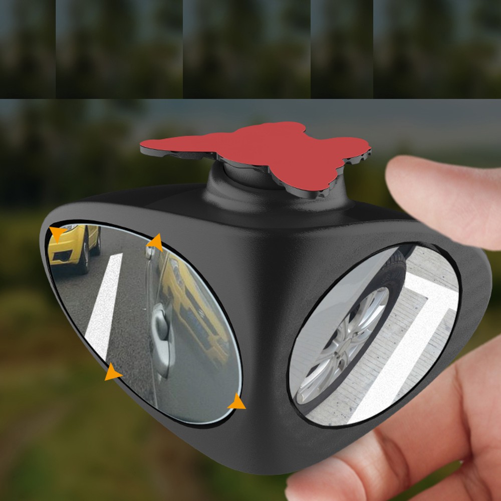 Gương cầu lồi 2 mặt xóa điểm mù quan sát 2 bánh xe trước sau, gương xoay 360 độ, dán lên gương kính chiếu hậu xe hơi