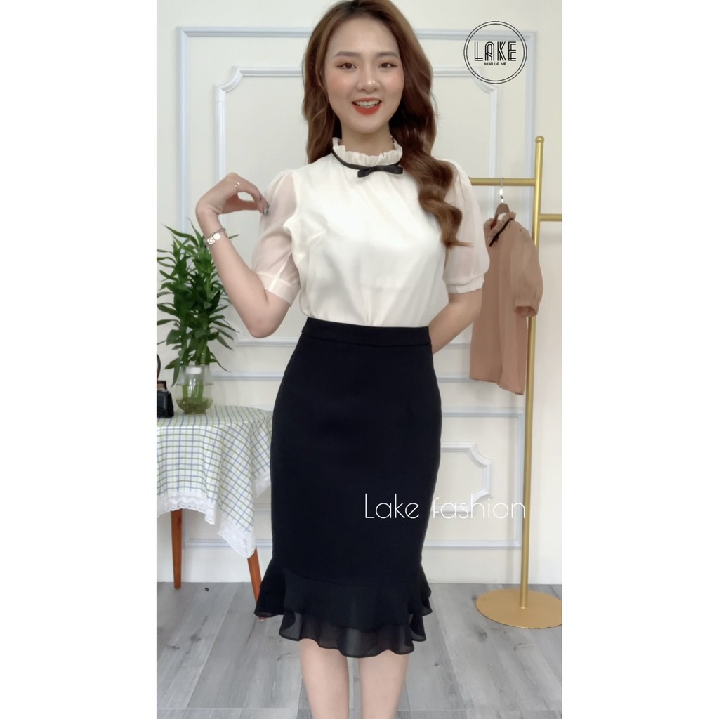Chân váy, chân váy đuôi cá dáng ôm body tôn dáng đẹp màu đen Lake Fashion | BigBuy360 - bigbuy360.vn