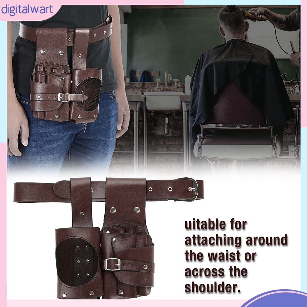 Túi Giả Da Đựng Dụng Cụ Cắt Tóc Đeo Hông Tiện Lợi