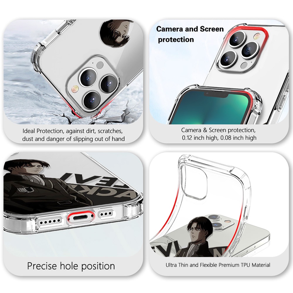 Ốp Điện Thoại Dẻo Họa Tiết Hoạt Hình Attack on Titan Cho iPhone 13 Pro Max 12 11 lPhone 7 8 Plus XS