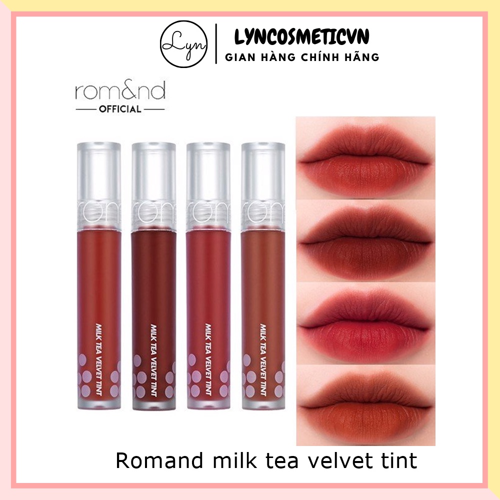 Son kem lì Romand Milk Tea Velvet Tint