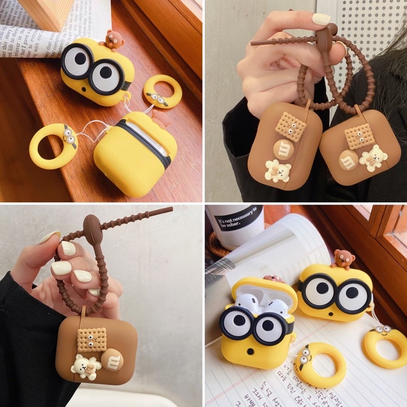 Ốp hình airpod kèm móc airpod 3 , airpod Pro , airpod 1/2