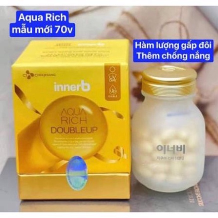 [Chính hãng] Viên uống InnerB Aqua Rich Double Up Cấp Nước ( Mẫu mới 70 Viên x 600mg)- Date mới