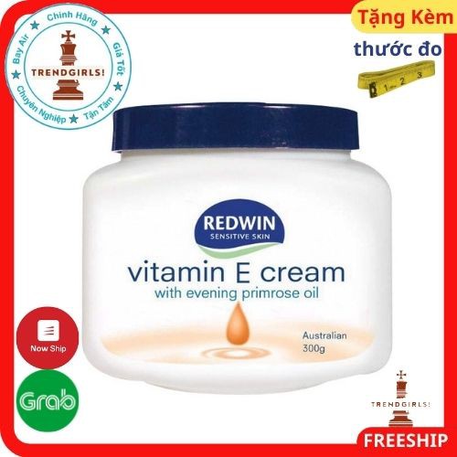 Kem dưỡng da toàn thân Redwin Vitamin E và hoa anh thảo, Úc (300g) giúp da mềm mịn, sáng bóng, căng mịn cho mọi lứa tuổi