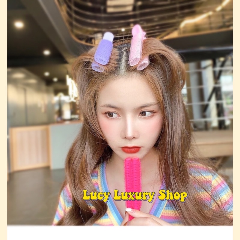 Kẹp phồng chân tóc mái tự dính, Lô Tóc Mái, Lô Uốn mái thưa hot Hàn Quốc Lucy Luxury Shop