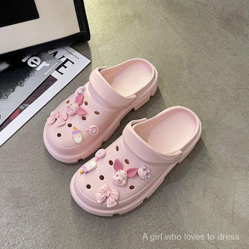 Dép Bít Mũi Tăng Chiều Cao Có Lỗ Thoáng Khí Mẫu Mới Thời Trang Đi Biển Cho Nữ FF2279