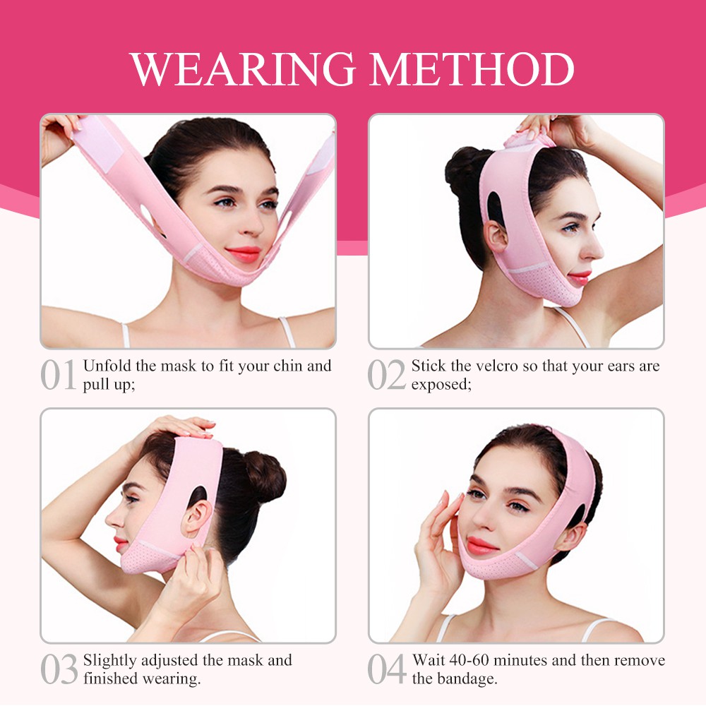 Junlaikang Đai Đeo Nâng Cơ Mặt Tạo Cằm Chữ V Thon Gọn Giảm Nếp Nhăn