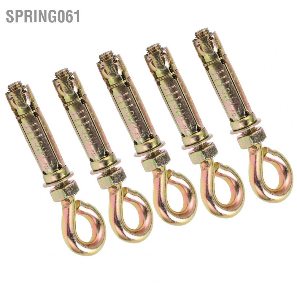 Spring061 5pcs Expansion Bolts Heavy Duty Anchor Fastener Eye for Concrete Wall 11x1.6cm