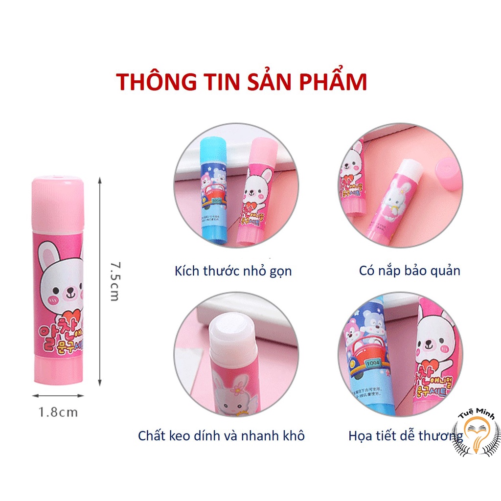 Keo khô dán giấy thủ công hoạ tiết hoạt hình xinh xắn K10