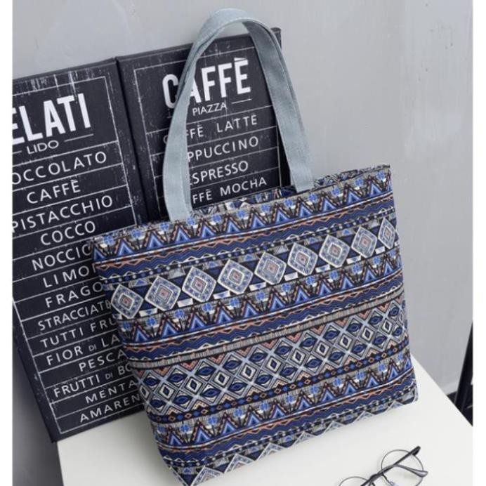 Túi vải tote họa tiết thổ cẩm vintage TDC23