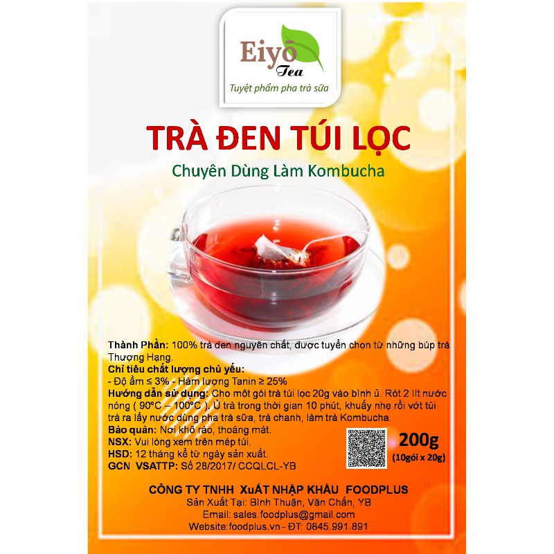 Trà Đen Túi Lọc - Chuyên dùng làm Trà KOMBUCHA ( Trà đen chuyên nuôi SCOBY ).