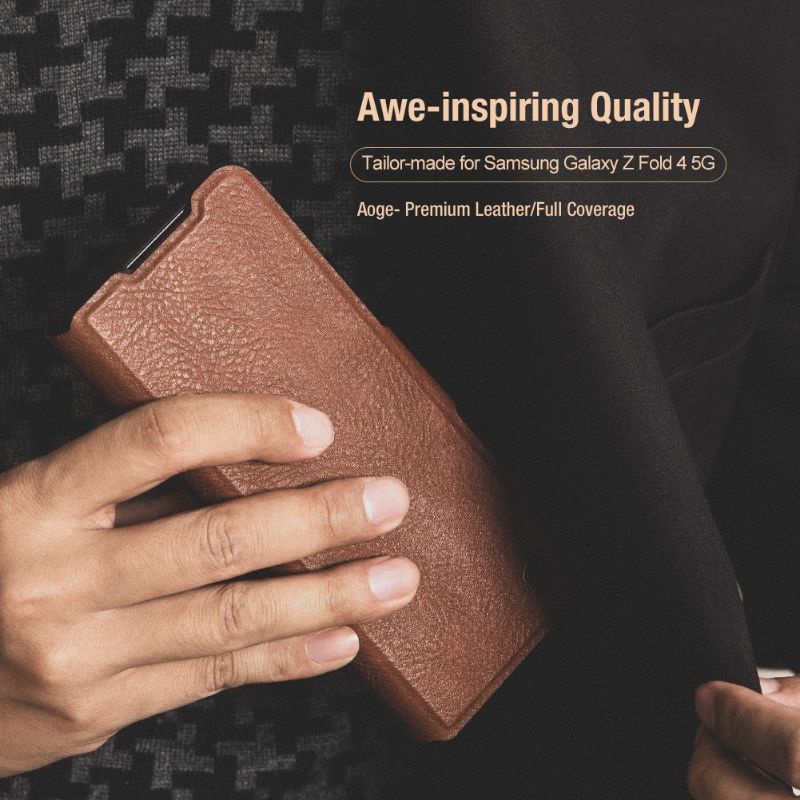 Bao da nillkin kèm khe để bút chính hãng cao cấp cho Samsung Z Fold 4 , Z Fold 3