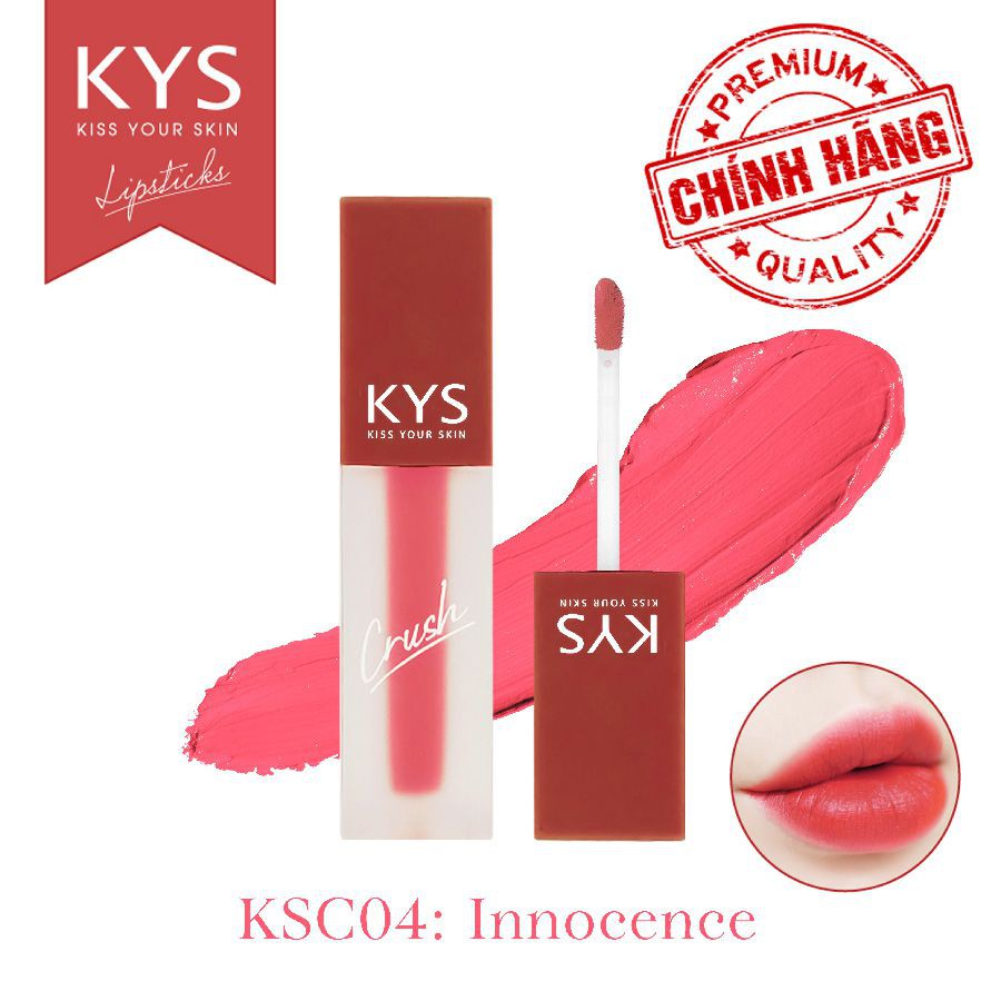 Son kem KYS Chocolate Crush HỒNG CAM KSC04 – INNOCENCE