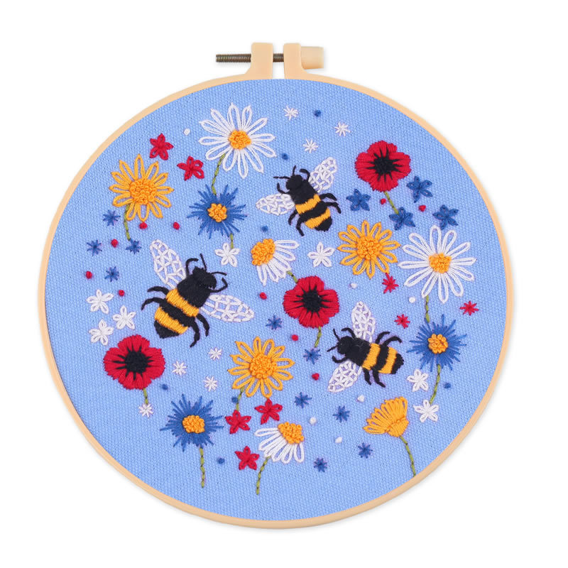 Beginners bee embroidery DIY material package Suzhou embroidery Teaching