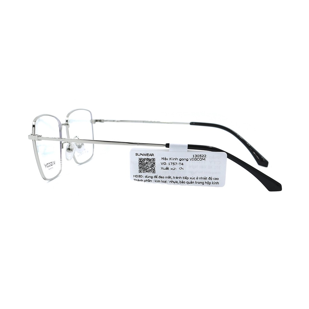 Gọng kính nam nữ thời trang Vigcom VG1757 T4 nhiều màu chính hãng, thiết kế dễ đeo bảo vệ mắt