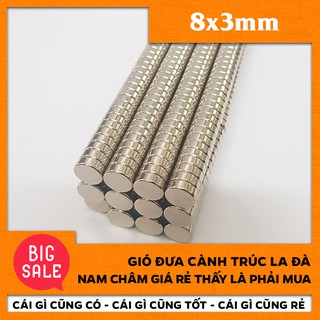 COMBO 10 Viên Nam Châm Điện Lực Hút Siêu Mạnh 8x3mm