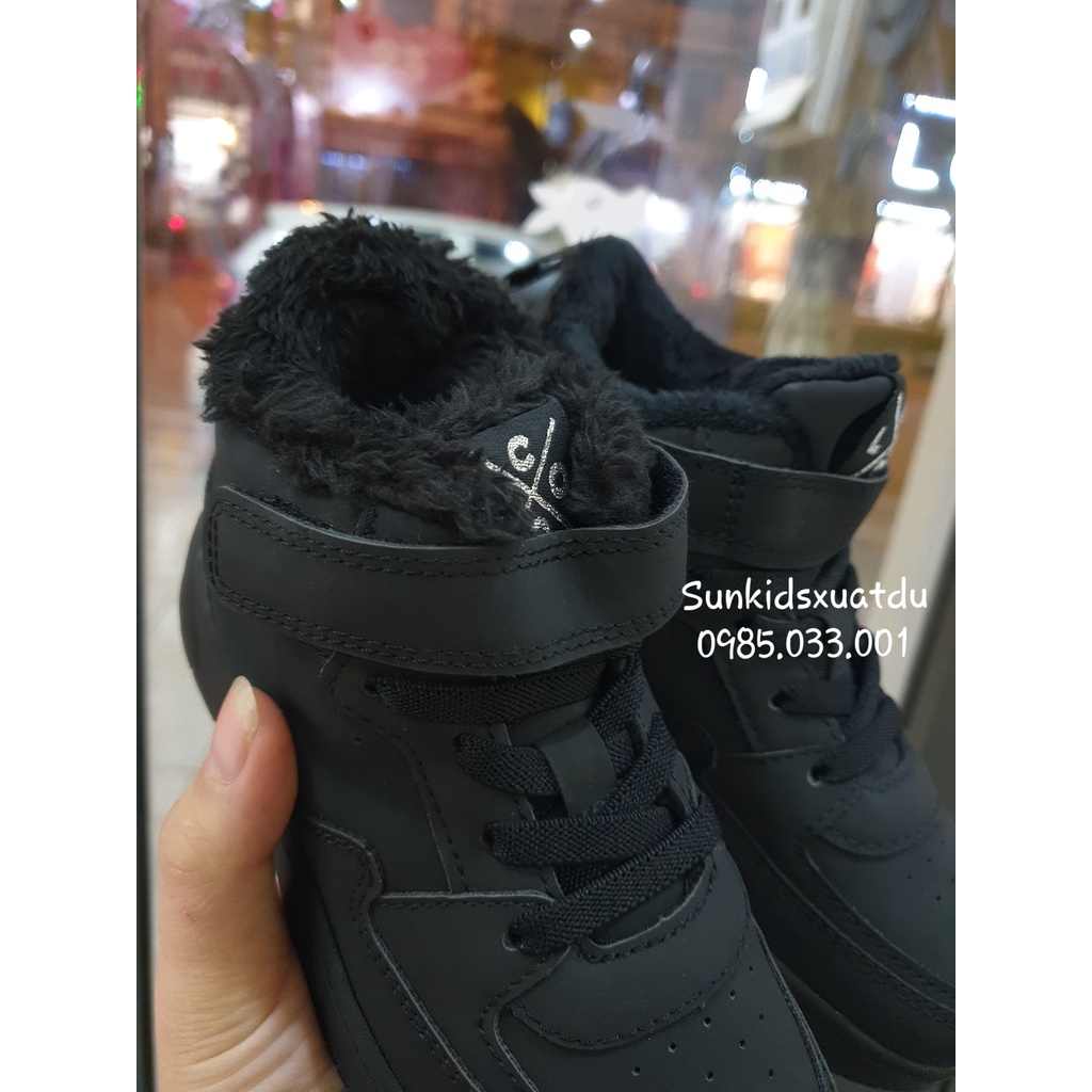 Sneaker cao cổ lót lông Đen