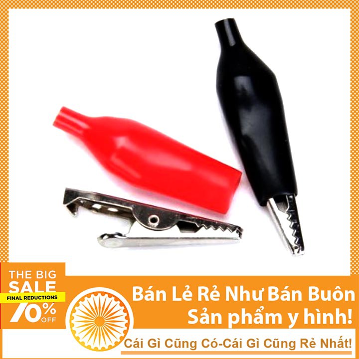 Combo 10 Kẹp Cá Sấu Loại Nhỏ 2.6cm (5 Đỏ - 5 Đen) 69