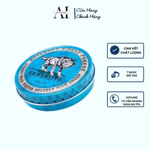 Sáp vuốt tóc SAWENSITO SÓI XANH BLUE 100gr tạo kiểu giữ nếp cho tóc. HÀNG CHÍNH HÃNG. AI Store