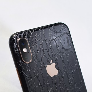 Miếng dán mặt lưng iphone giả da cá sấu full viền cao cấp