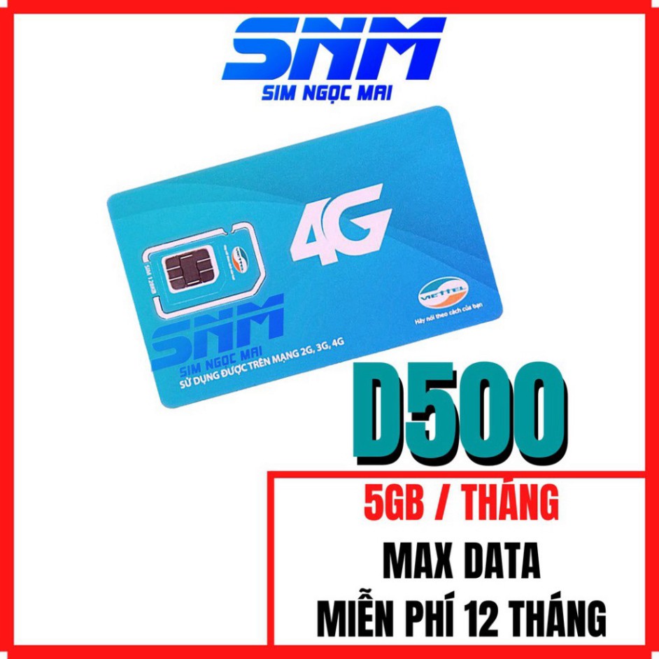 XẢ KHO THANH LÝ Sim 4G Viettel D900 - D500 - D500T Trọn Gói 1 Năm Không Nạp Tiền - NGHE GỌI XẢ KHO THANH LÝ