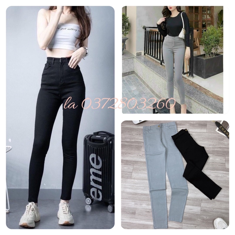 Quần jeans giấy legging skinny mango Quần bò giấy jean bó nâng mông cạp cúc