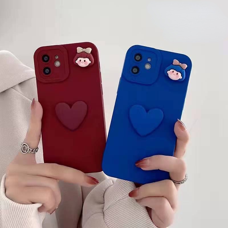 Ốp Điện Thoại Chống Sốc Hình Cô Gái Ngọt Ngào 3D Dễ Thương Cho Samsung A11 M11 Note 10 20 S20 S21 S22 S30 Plus Ultra Lite