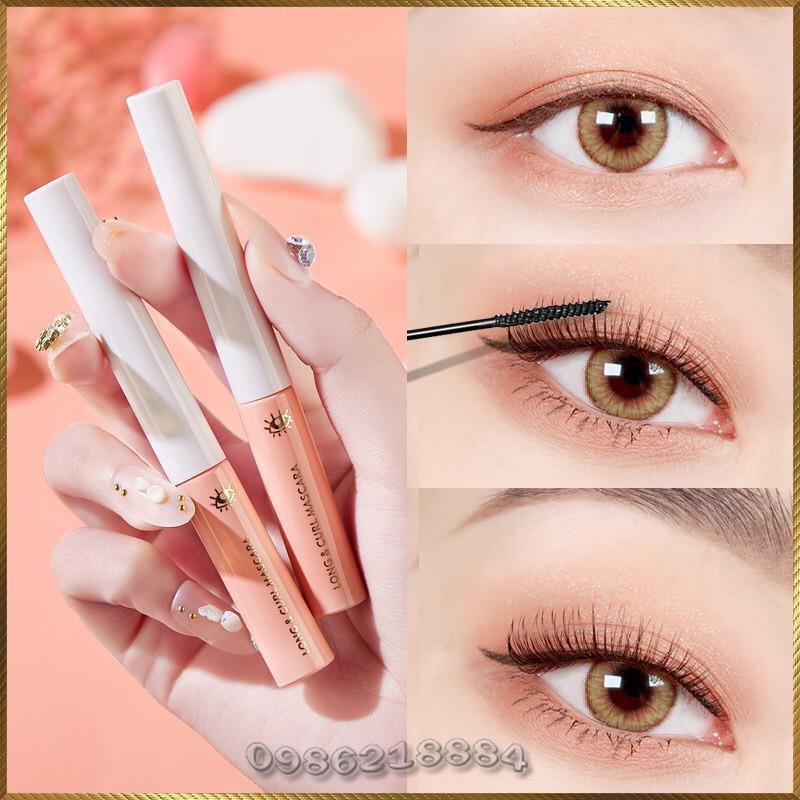 Chuốt mi Kiss Beauty làm cong mi dày mi Long & Curl Mascara chống lem tự nhiên KMH2